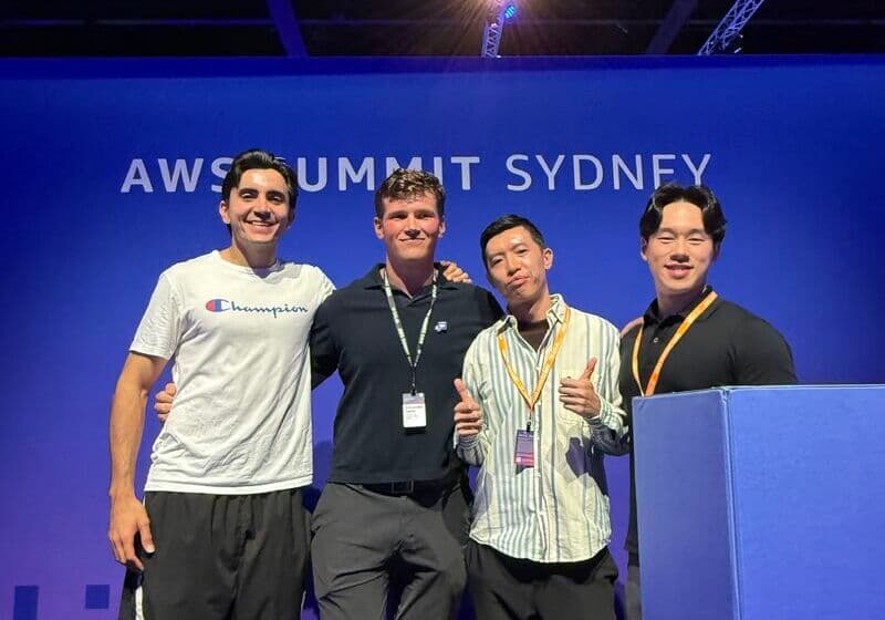 Whitehorse AI founders Alexander Sidu and Alexander Swan at AWS Summit Sydney